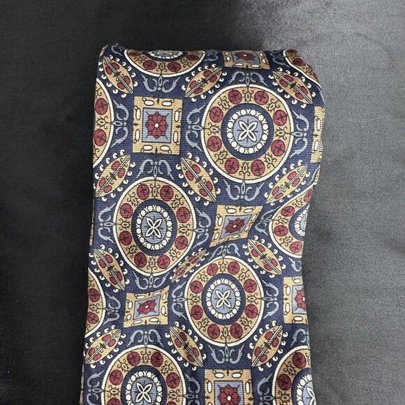 Vintage JSACO 100% Silk Tie Multicolored Patterned Statement Piece - Picture 11 of 16